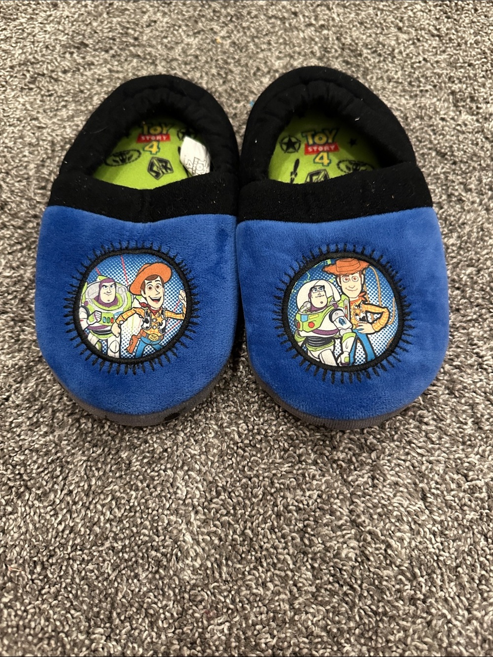 Kids' Blue Slip-On Slippers with Buzz & Woody